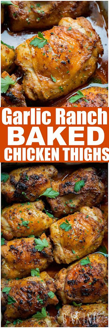 Garlic Ranch Baked Chicken Thighs