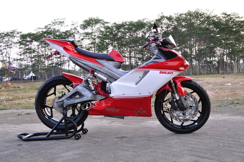  Modifikasi Keren Jupiter MX135 Ducati Look LAPAK MOBIL 