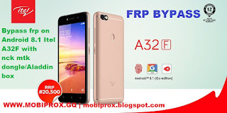 Itel A32F frp bypassing