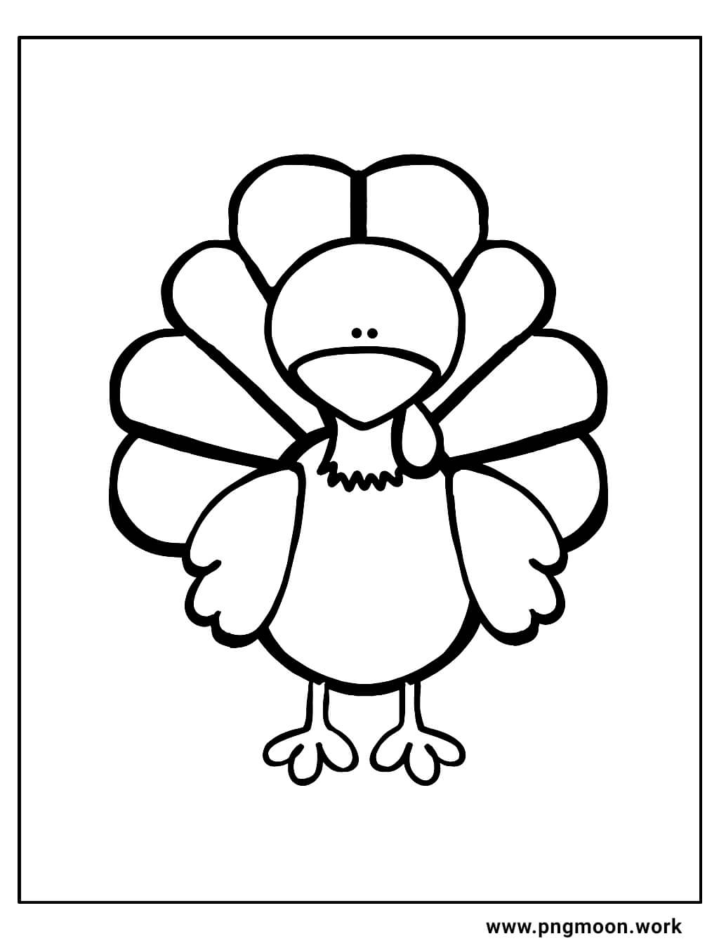 turkey coloring page for kids