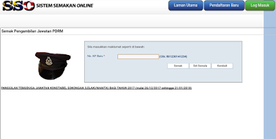 Semakan Status Permohonan PDRM SPA8i Online