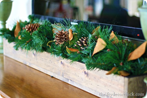 Christmas wood trough