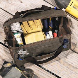 Personalized Waxed Canvas Tool Bag
