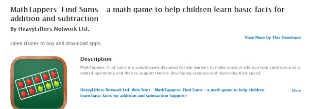 https://itunes.apple.com/us/app/mathtappers-find-sums-math/id353582286?mt=8