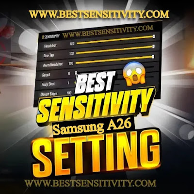 Best Sensitivity headshot Settings free fire for Samsung Galaxy A26 2025