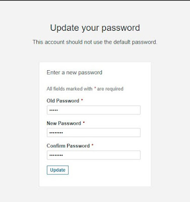 SonarQube update password