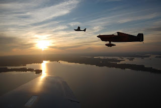 Tim and Eric over Lake Murray