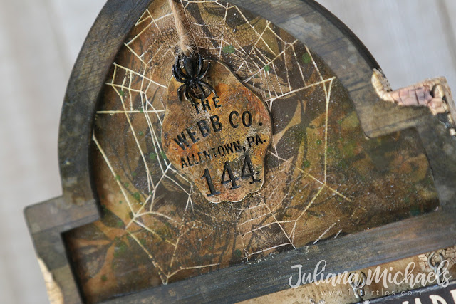 Beware The Witches Kitchen Halloween Mixed Media by Juliana Michaels featuring Tim Holtz products