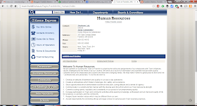 screen grab of  Franklin's Human Resources webpage
