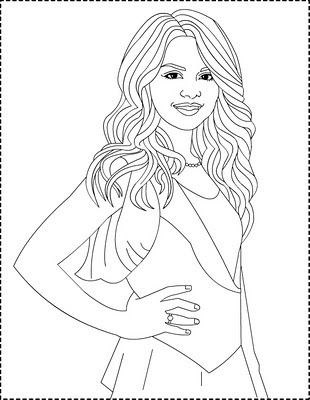 Selena Gomez *** Coloring pages