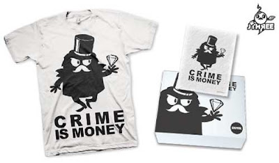 LTD Tee - Crime is Money T-Shirt & Art Print Box Set by J3Concepts
