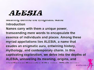 meaning of the name "ALESIA"