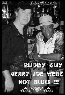 Blues guitarists Buddy Guy and Gerry Joe Weise, Chicago Illinois USA