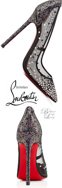 ♦Christian Louboutin black Body strass pumps #christianlouboutin #shoes #strass #brilliantluxury