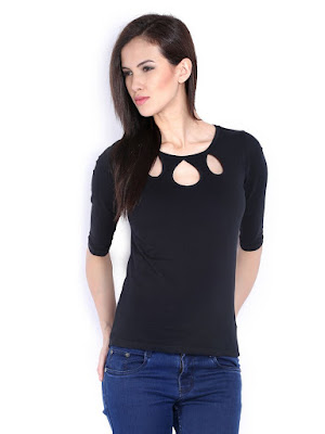 black t shirt for women