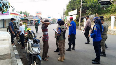 Bersama Satgas Covid-19, Polres Lebak Lakukan Operasi Yustisi di Balong Rancalentah