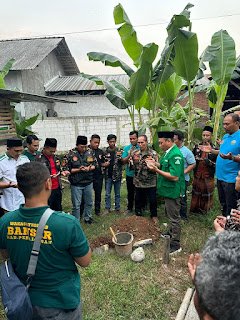 Kasatkorwil Banser Jateng Hadiri Peletakan Batu Pertama Mako Banser Pekalongan