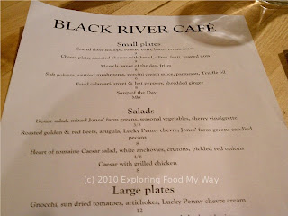 Black River Cafe's Menu Top