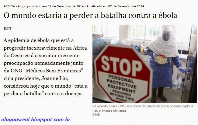 Epidemia de Ebola deve aumentar nas próximas semanas,diz OMS