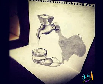 رسومات ثلاثية الأبعاد 3d بقلم الرصاص