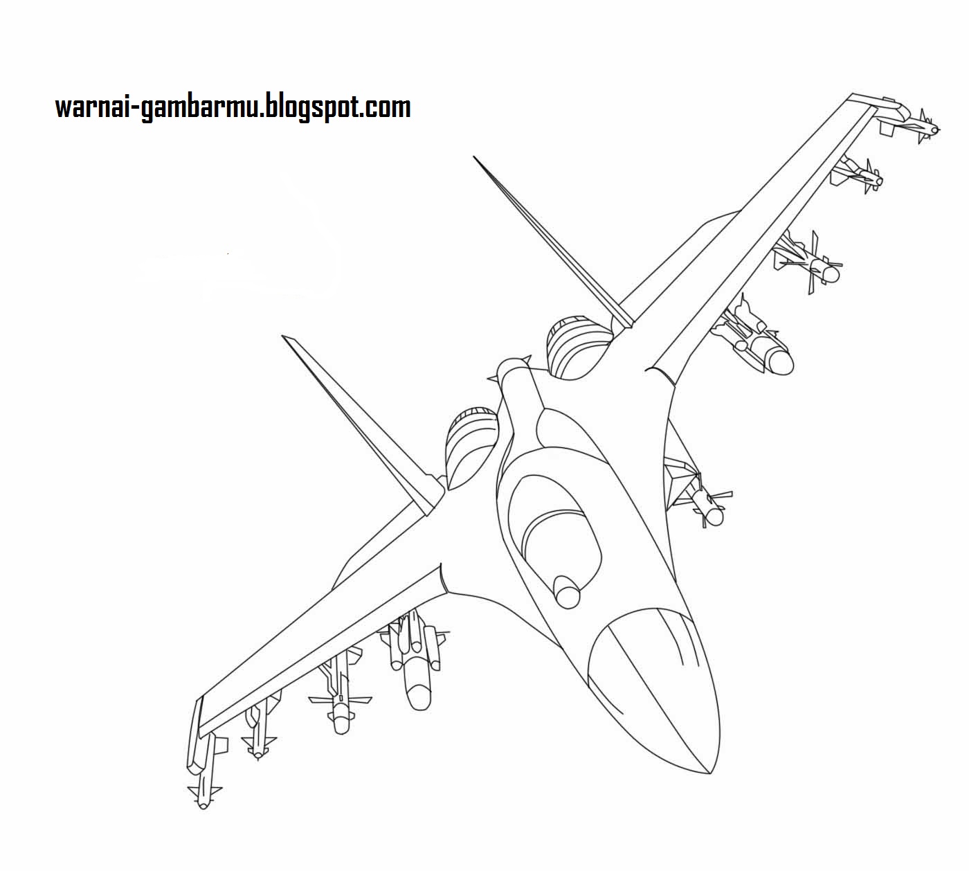 Mewarnai Gambar Pesawat Tempur Mewarnai Gambar