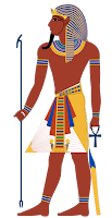 A typical depiction of a pharaoh.