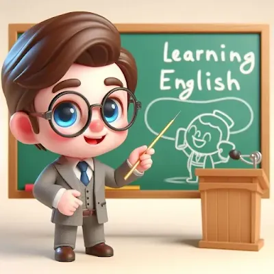 Öğrencilerine ders anlatan İngilizce öğretmeni görselidir.