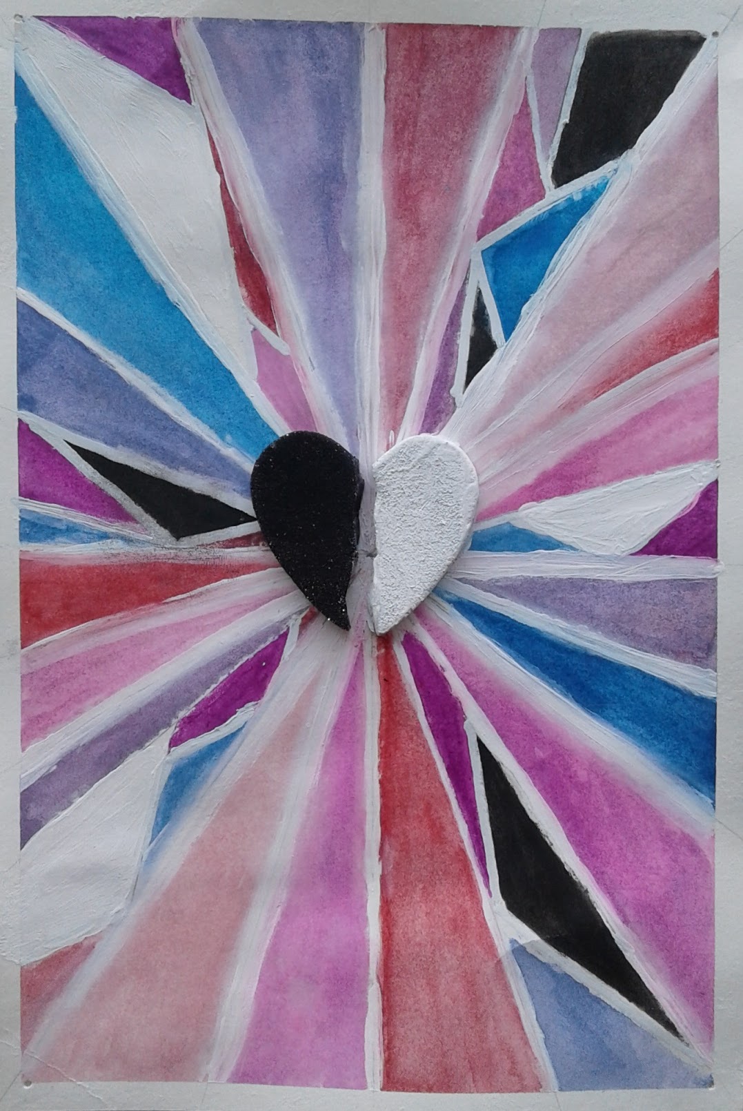 Heart Sunburst Painting  Watercolor Painting with Kids - Arty Crafty Kids