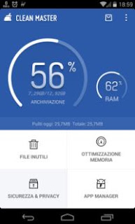 app Android pulitore e sicurezza