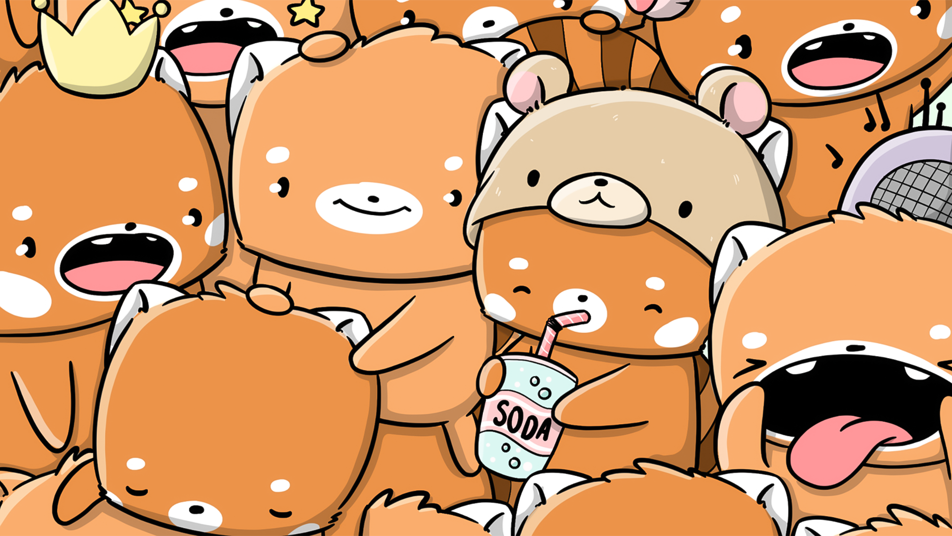 CUTE BEAR ILLUSTRATION TO USE AS LAPTOP WALLPAPER