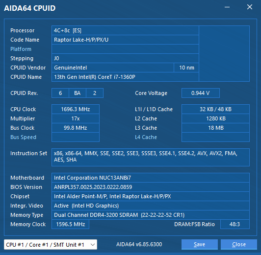 INTEL CORE i7-1360P "EL CORAZÓN DEL NUC 13 PRO"