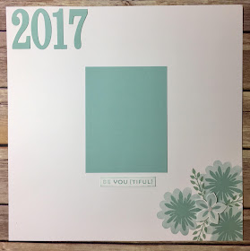 This 12x12 Scrapbook Page uses Stampn' Up!'s Flower Patch stamp set and Flower Fair Framelits.  We also used the Large Numbers Framelits.  I love the Pool Party and Soft Sky!  #stampinup #stamptherapist www.stampwithjennifer.blogspot.com