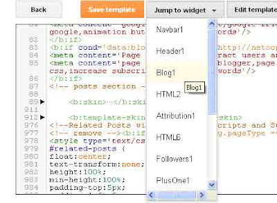 How To Expand Widget Templates in new Blogger HTML Template Editor 