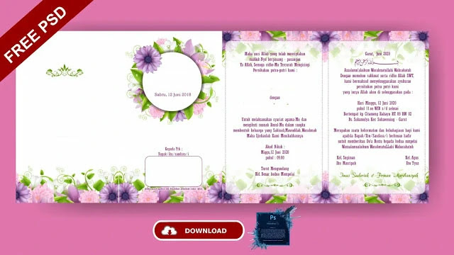 Download 10+ Template Undangan Pernikahan Photoshop