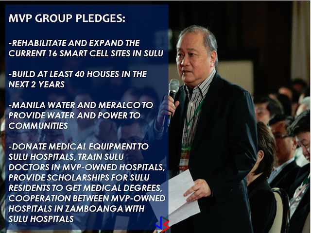 President Rodrigo Duterte may be considered as the most loved president of the Philippines. In spite of the negative media write-ups and reports, foreign and local alike, the Filipino people who voted for him are ready to defend him. Why? Because for a very long time, the common Filipino did not even see a glimpse of hope from the past presidents especially the OFWs. Everything changed when "Tatay Digong" came. He walk the talk and get things done. And this is why President Duterte is still popular. Free hospitals. Free education. Airport at Clark. NAIA is much much much better. And now he brings together all the big bosses of various private companies to be able to contribute to nation building in a big way. I know he's not perfect. Far from it. But this is the first time in my entire life that I actually don't mind seeing that income tax line on my payslip. He will continue to curse and fail at several things. But he will also continue to decide and act swiftly.       Top business tycoons like Manny V. Pangilinan, Ramon Ang, and Lucio Tan declare their support for the Duterte administration's bid to unleash the economic potential of violence-stricken Sulu.  During the  "Negosyo Para Sa Kapayapaan sa Sulu: Christmas Town Hall with the President", prominent businessmen gathered  to pledge support to President Rodrigo Duterte  to develop war torn Sulu  and create businesses that can benefit Sulu folks. Among the businessmen were SM's Tessie Sy-Coson, Lucio Tan and son Michael Tan, manny V. Pangilinan, Ramon Ang, Gawad Kalinga founder Tony Meloto, local government executives and Secretaries of the Duterte cabinet. The Guest Speaker  for the  event is President Rodrigo Duterte himself. According to agriculture Secretary Manny Piñol, the president kickstarted  the Save Sulu Project by ordering him to visit Sulu and see what could be done for the farmers and fisherfolks in the area. Piñol got in touch with Trade secretary Ramon Lopez and Presidential adviser on Entrepreneurship Joey Concepcion who got the idea of promoting entrepreneurship, linking farmers and fishermen of Sulu to big businesses. The effort spearheaded more business groups  to pledge support in different ways.       The pledges made are as follows:                             Aside from the abovementioned  commitments, trade chief Lopez said the government wants to partner with top retailers to help Sulu farmers and fishermen earn more.  His department has asked big companies like SM, Robinsons, Adobo Dragon Group, Rustan's Group, and Puregold "to allocate a specific space in their malls for free" to make products of small Sulu agri-entrepreneurs, farmers, and fishermen accessible to more buyers, said Lopez.  All of these efforts for the development  of Sulu and the peace campaign of the president will surely mean serious progress.            If all of these are unfolding before the Filipino people in President Duterte's term barely a year since he stepped up, a question must be ringing in everyone's mind: If all these things can be done, why is it only happening now? What are the past Presidents been doing in  their entire term?  Everyone has a right to believe anything they want to believe but President Rodrigo Duterte's accomplishments for the benefit of common filipinos with the help of the elite class will echo the positive effects of his leadership.