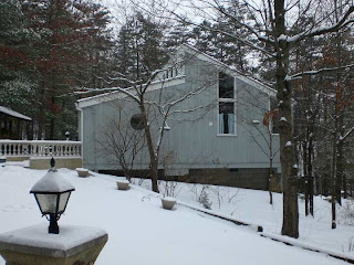 house in snow