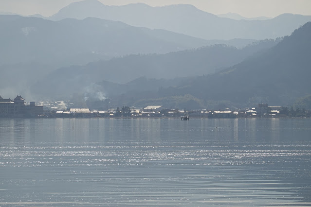 鳥取県東伯郡湯梨浜町下浅 東郷湖羽合臨海公園浅津公園からの眺望