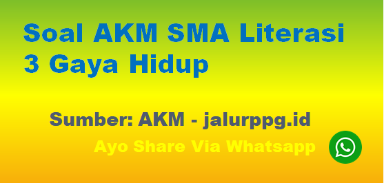 Soal AKM SMA Literasi 3 Gaya Hidup - www.jalurppg.id