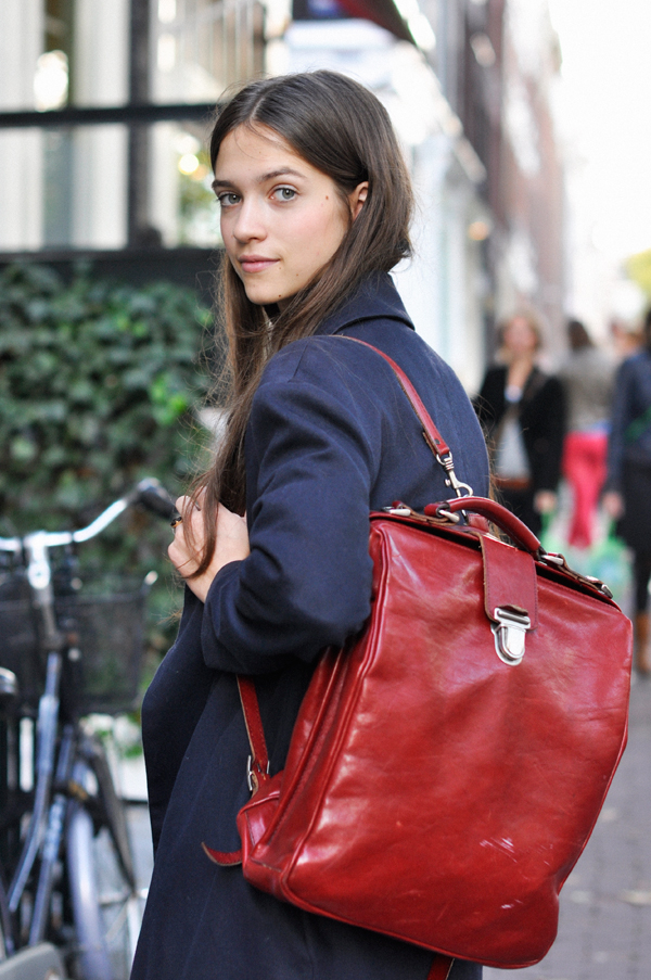 Red satchel