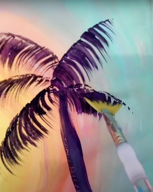 Easy DIY Palm Tree Paintings
