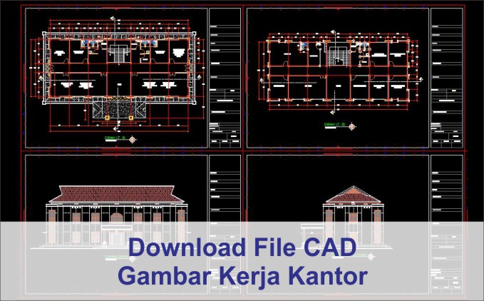 Download Gambar Kerja Kantor 2 Lantai File Autocad Via Google Drive