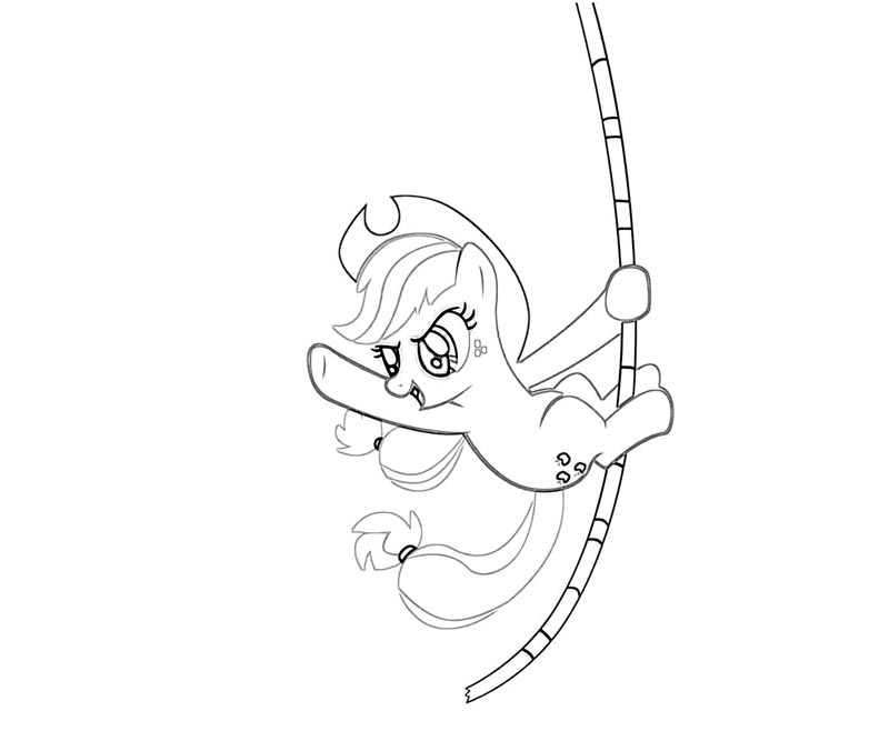 #9 My Little Pony Applejack Coloring Page