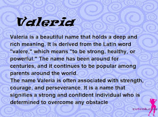 meaning of the name "Valeria"