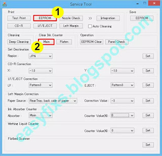 How to reset the waste ink counter to zero on Canon MG8100, MG8110, MG8120, MG8130, MG8140, MG8150, MG8160, MG8170, MG8180, MG8190