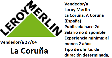 Lanzadera de Empleo Virtual, A Coruña Oferta Leroy Merlin