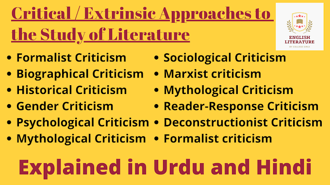 Critical Approaches to the Study of English Literature Basic Concepts Of Each Approach With Notes PDF