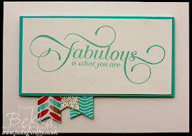 Fabulous is what You Are by UK based Stampin' Up! Demonstrator Bekka Prideaux - buy all your Stampin' Up! Goodies here