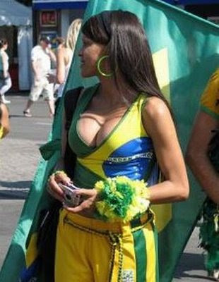 Brazilian female soccer fan