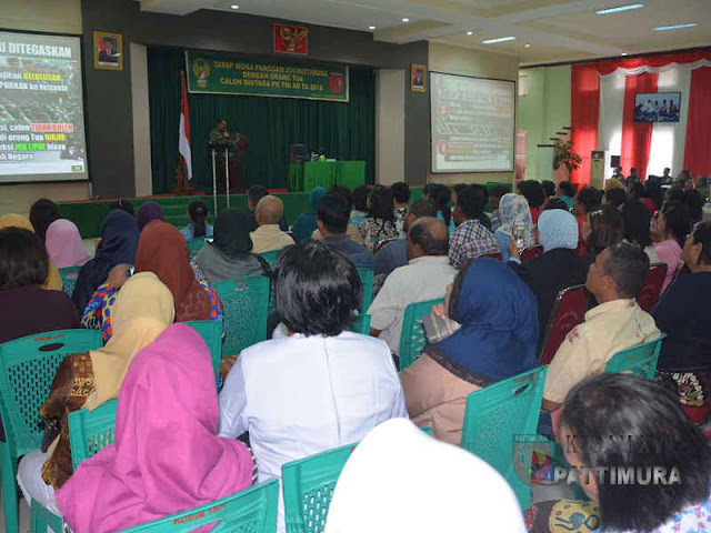 Kodam Pattimura Gelar Tatap Muka Keluarga Calon Bintara PK TNI AD