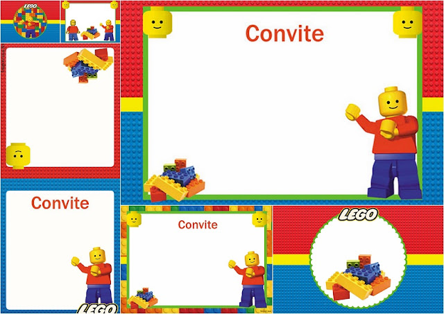 Lego Party: Free Printable Invitations. 